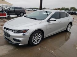 Salvage cars for sale at Grand Prairie, TX auction: 2017 Chevrolet Malibu LT