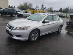 Salvage cars for sale at Woodburn, OR auction: 2014 Honda Accord LX