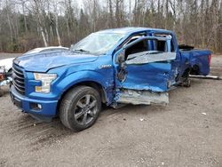 Salvage cars for sale at Cookstown, ON auction: 2016 Ford F150 Supercrew