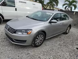 Volkswagen Passat s salvage cars for sale: 2012 Volkswagen Passat S