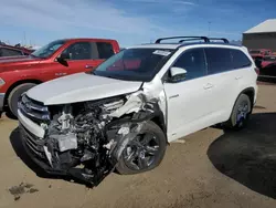 Salvage cars for sale from Copart Brighton, CO: 2019 Toyota Highlander Hybrid Limited