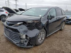 Salvage cars for sale from Copart Elgin, IL: 2022 Toyota Sienna XLE