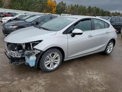 Salvage cars for sale from Copart Eldridge, IA: 2019 Chevrolet Cruze LT