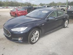 Salvage cars for sale at Apopka, FL auction: 2013 Tesla Model S