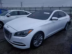 Salvage cars for sale at Elgin, IL auction: 2017 Genesis G80 Base