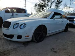 Salvage cars for sale from Copart Riverview, FL: 2011 Bentley Continental GTC Speed