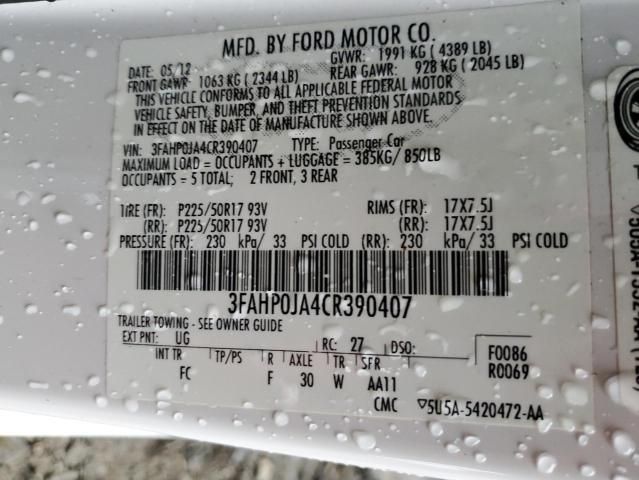 2012 Ford Fusion SEL