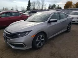 Salvage cars for sale from Copart Bowmanville, ON: 2021 Honda Civic LX