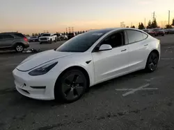 Salvage cars for sale at Rancho Cucamonga, CA auction: 2021 Tesla Model 3