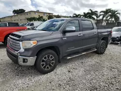 Salvage cars for sale from Copart Opa Locka, FL: 2017 Toyota Tundra Crewmax Limited