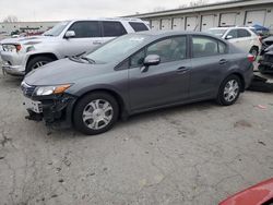 Salvage cars for sale at auction: 2012 Honda Civic Hybrid