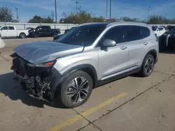 Salvage cars for sale at Oklahoma City, OK auction: 2019 Hyundai Santa FE Limited