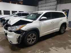 Toyota Vehiculos salvage en venta: 2016 Toyota Highlander LE