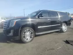 Salvage cars for sale at Colton, CA auction: 2017 Cadillac Escalade ESV Luxury