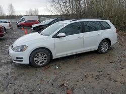 Salvage cars for sale at Arlington, WA auction: 2017 Volkswagen Golf Sportwagen S