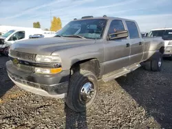 Salvage trucks for sale at Eugene, OR auction: 2002 Chevrolet Silverado K3500