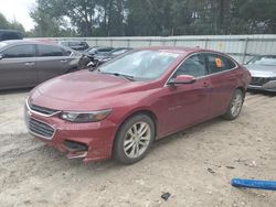 Chevrolet salvage cars for sale: 2018 Chevrolet Malibu LT