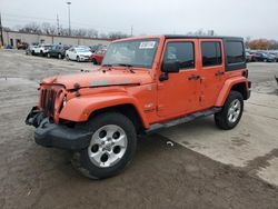 Salvage cars for sale at Fort Wayne, IN auction: 2015 Jeep Wrangler Unlimited Sahara