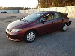 Salvage cars for sale at Dunn, NC auction: 2012 Honda Civic LX