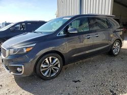 Salvage cars for sale at San Antonio, TX auction: 2015 KIA Sedona SXL