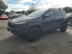 Salvage cars for sale at San Martin, CA auction: 2017 Jeep Cherokee Trailhawk