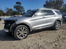 Salvage cars for sale at Hampton, VA auction: 2021 Ford Explorer Platinum