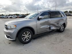 Salvage cars for sale from Copart West Palm Beach, FL: 2015 Dodge Durango Limited