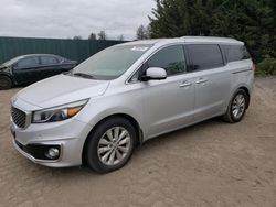 KIA Sedona salvage cars for sale: 2015 KIA Sedona SXL