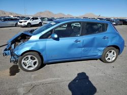 Salvage cars for sale at North Las Vegas, NV auction: 2013 Nissan Leaf S