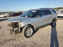 Salvage cars for sale at Houston, TX auction: 2017 Ford Explorer XLT