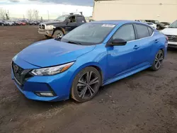 Salvage cars for sale from Copart Rocky View County, AB: 2020 Nissan Sentra SR