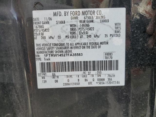 2007 Ford F150 Supercrew