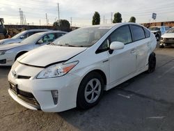 Salvage cars for sale at Wilmington, CA auction: 2015 Toyota Prius