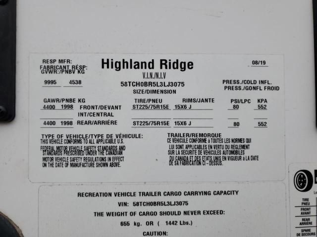 2020 Highland Ridge Open Range