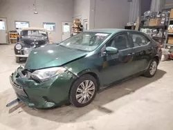 Salvage cars for sale from Copart West Mifflin, PA: 2015 Toyota Corolla L