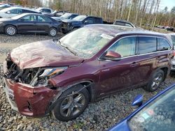 Salvage cars for sale at Candia, NH auction: 2017 Toyota Highlander Hybrid Limited