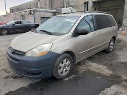 Salvage cars for sale at Fredericksburg, VA auction: 2004 Toyota Sienna CE