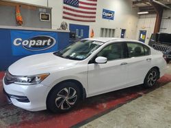 Salvage cars for sale from Copart Angola, NY: 2017 Honda Accord LX