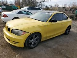 BMW 128 i salvage cars for sale: 2010 BMW 128 I