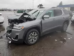 Salvage cars for sale at Woodhaven, MI auction: 2021 GMC Acadia SLE