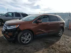 Salvage cars for sale at Greenwood, NE auction: 2017 Ford Edge Titanium