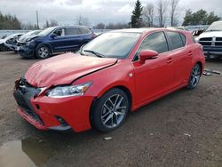 Salvage cars for sale at Bowmanville, ON auction: 2015 Lexus CT 200