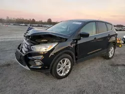 Salvage cars for sale at Lumberton, NC auction: 2017 Ford Escape SE