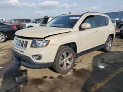 Salvage cars for sale from Copart Woodhaven, MI: 2017 Jeep Compass Latitude