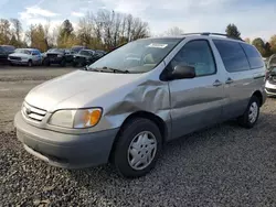 Salvage cars for sale at Portland, OR auction: 2001 Toyota Sienna LE