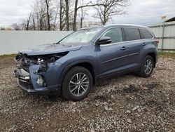 Toyota Highlander se Vehiculos salvage en venta: 2019 Toyota Highlander SE