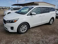 Salvage cars for sale at Temple, TX auction: 2017 KIA Sedona LX