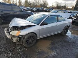 Salvage cars for sale from Copart Portland, OR: 2002 Honda Civic LX