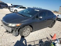 Salvage cars for sale at Taylor, TX auction: 2012 Honda Civic LX