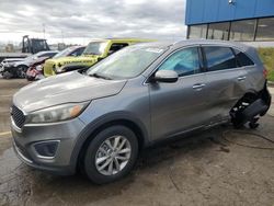 Salvage cars for sale at Woodhaven, MI auction: 2016 KIA Sorento LX